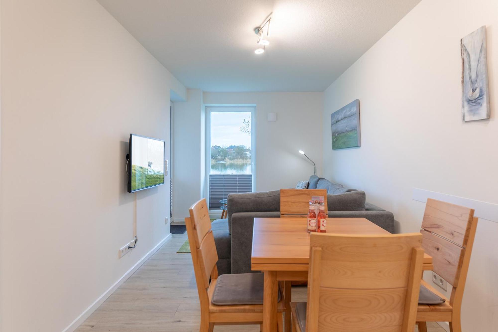Ferienwohnung "Halligstork" Direkt Am Nordseedeich Mit Blick Auf Den See Nordstrand Exteriör bild